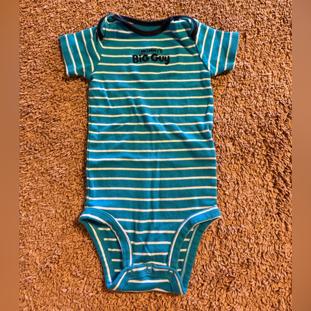 Carter's Blue and White Striped Bodysuit Soft Cotton One Piece